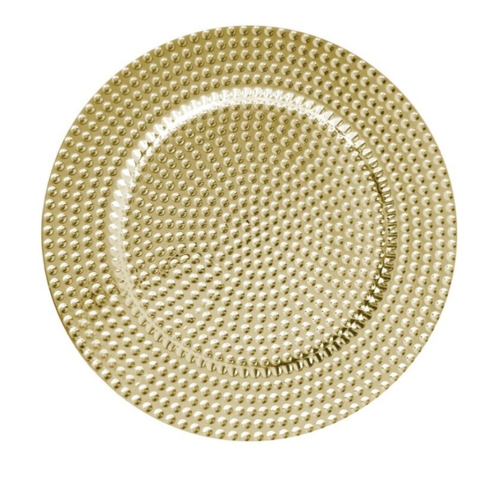 NWT 4 piece Beaded Gold Plates 13" - Picture 5 of 6